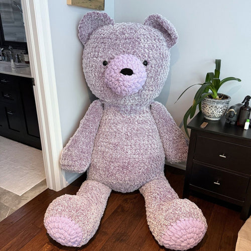 Bernat Barnaby the Jumbo Teddy Bear Pattern | Blanket Big, plush, feet
