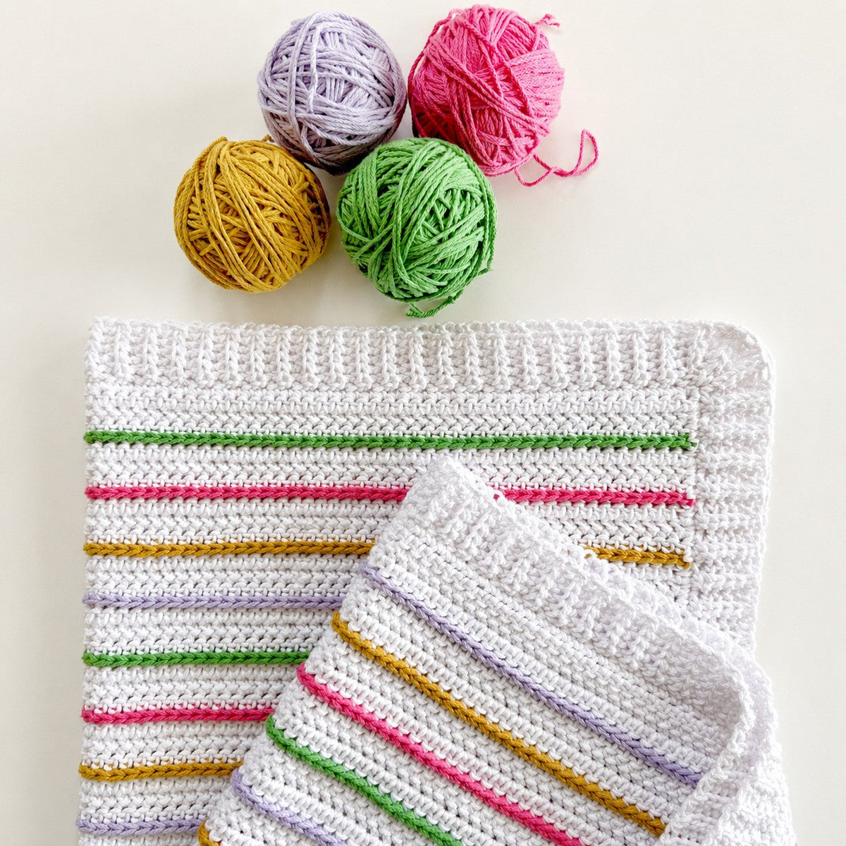 Cotton Bloom Stripes Blanket Pattern | ribbed, Baby, Easy