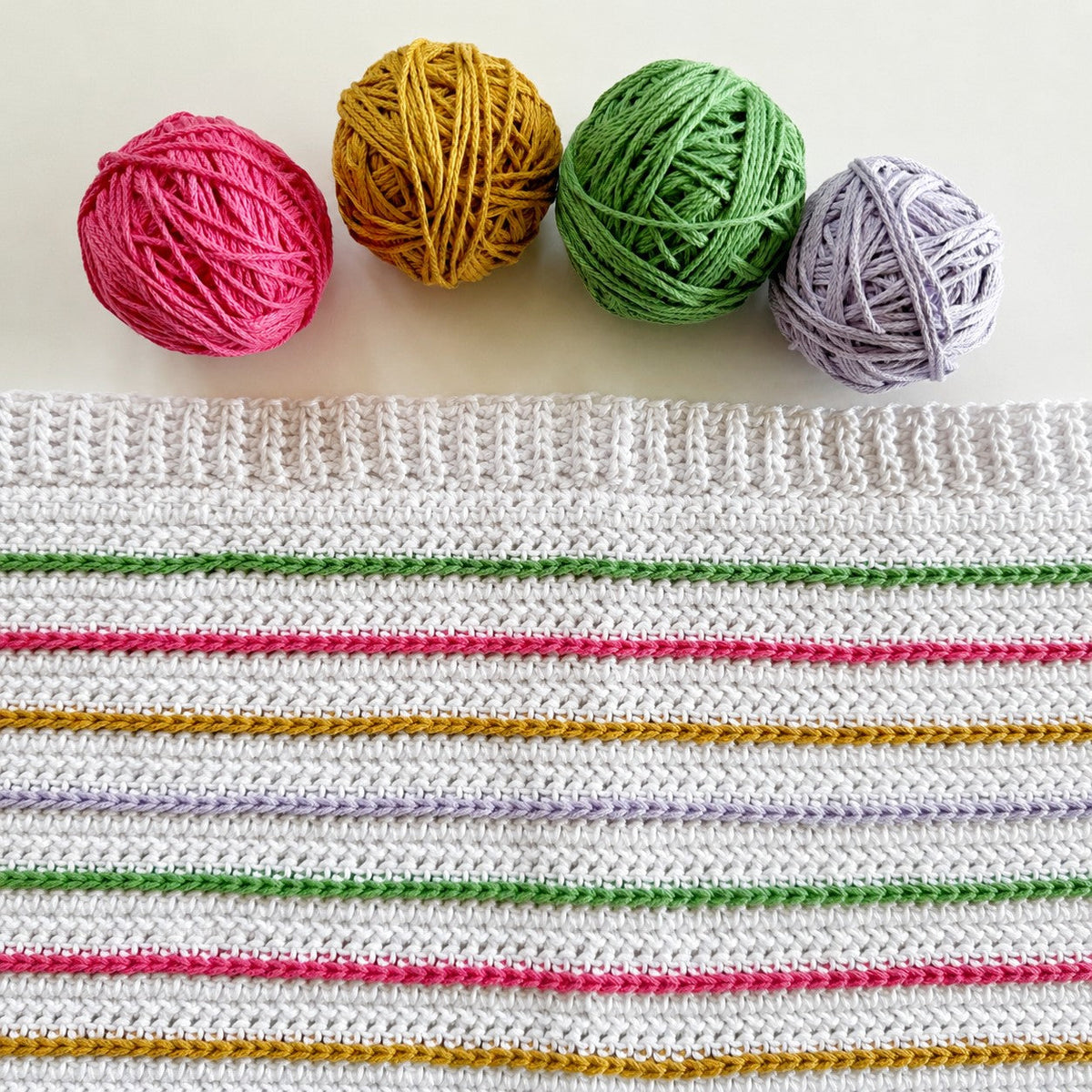 Cotton Bloom Stripes Blanket Pattern | ribbed, Baby, Easy