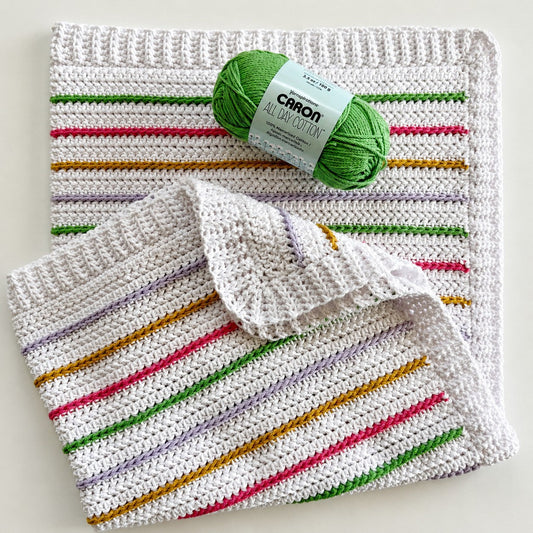 Cotton Bloom Stripes Blanket Pattern | ribbed, Baby, Easy