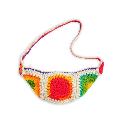 Red Heart Crochet Granny Fanny Bag Pattern | colorwork, stripes, rounds