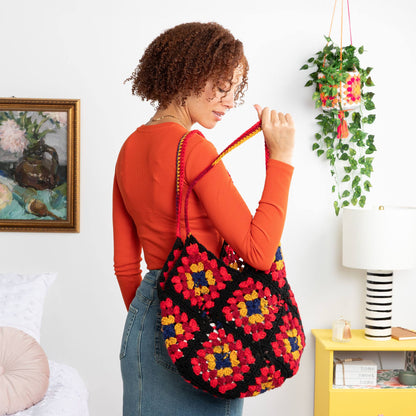 Red Heart In the Bag Granny Crochet Tote Pattern | daily essentials, colors