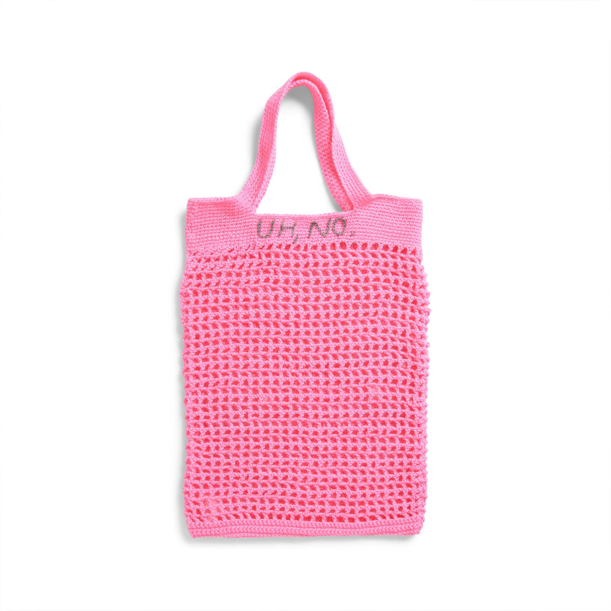 Red Heart Uh No Crochet Mesh Market Bag Pattern | chain stitch, embroidery