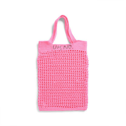Red Heart Uh No Crochet Mesh Market Bag Pattern | chain stitch, embroidery