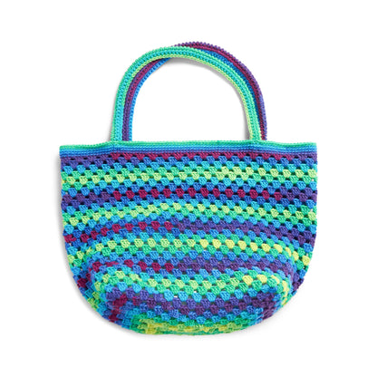Red Heart Granny Clusters Crochet Tote Pattern | beach, colors, shades