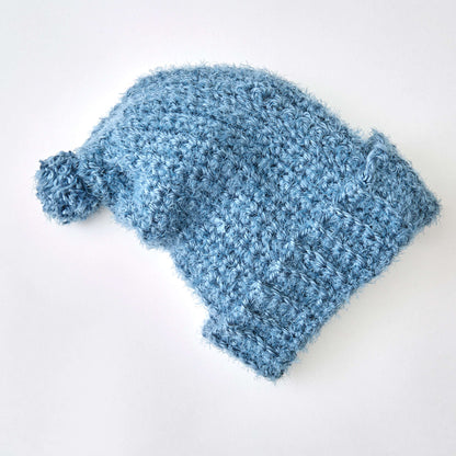 Red Heart Simply Slouchy Crochet Hat Pattern | gift, texture, furry