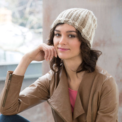 Red Heart Crochet Cable & Rib Slouchy Hat Pattern | colors, Hats
