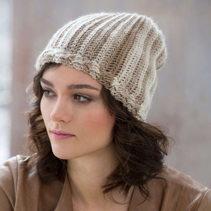 Red Heart Crochet Cable & Rib Slouchy Hat Pattern | colors, Hats