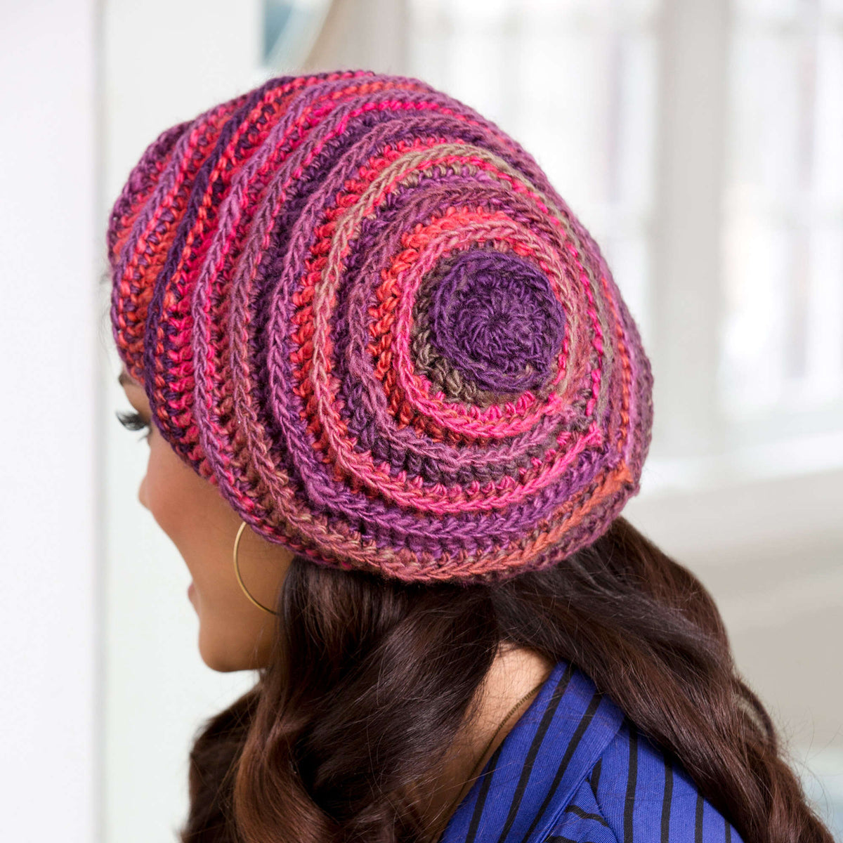 Red Heart Crochet Slouchy Beanie Pattern | ribbed, Boutique Unforgettable
