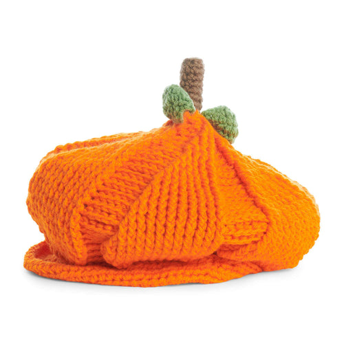 Red Heart Newsboy Pumpkin Crochet Hat Pattern | top down, Super Saver, Hats