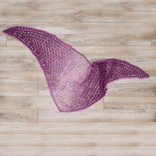 Red Heart Lacy Isosceles Crochet Shawl Pattern | lace, gift, shades