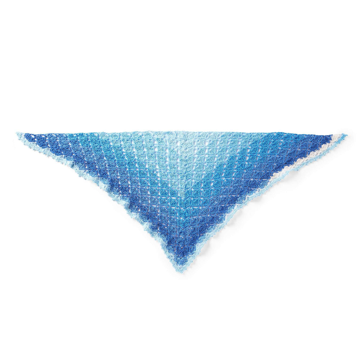 Red Heart Allover Lace Crochet Shawl Pattern | shell stitch, increases