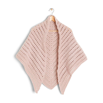 Red Heart Easy Crochet Triangle Shawl Pattern | rows, gift, texture