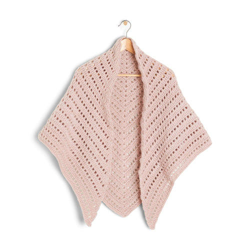 Red Heart Easy Crochet Triangle Shawl Pattern | rows, gift, texture
