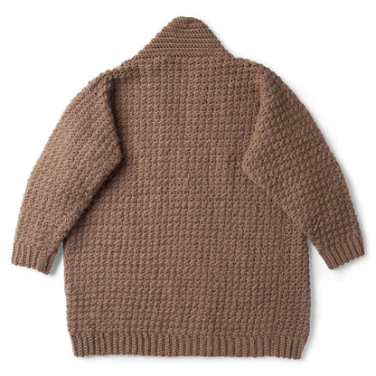 Red Heart Cozy Textured Crochet Cardigan Pattern | ribbed, gift, collar