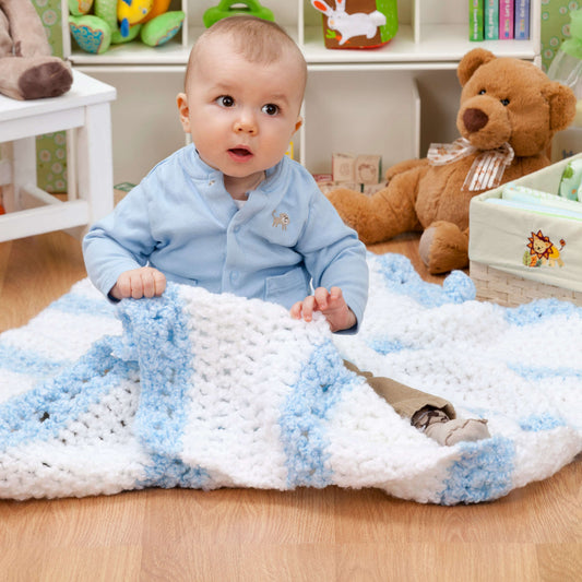 Red Heart Quick & Cozy Crochet Blanket Pattern | gift, nursery, bulky