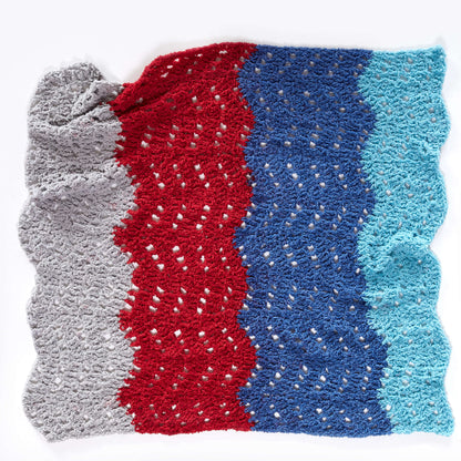 Red Heart One-Ball Gentle Ripple Crochet Baby Blanket Pattern | gifts, Easy
