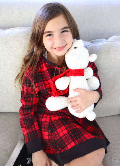 Red Heart Crochet Polar Bear Buddy Pattern | Super Saver, gift, toys