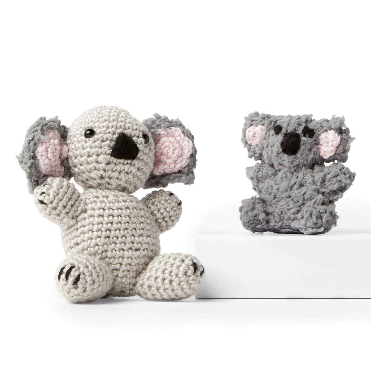 Red Heart Crochet Amigurumi Textures Mother and Baby Koala Bears Pattern | gift, furry