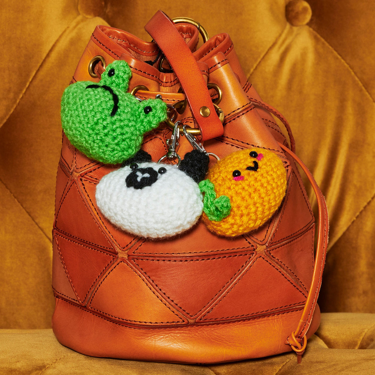 Red Heart Mini Amigurumi Crochet Charms Pattern | rounds, desk, toys