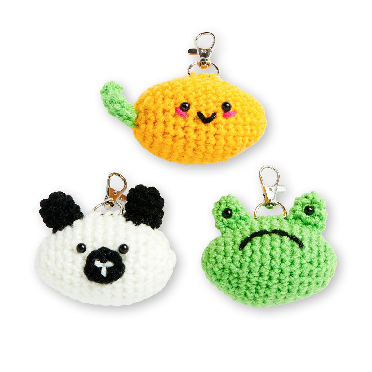 Red Heart Mini Amigurumi Crochet Charms Pattern | rounds, desk, toys