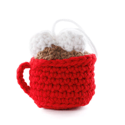 Red Heart Crochet Cozy Cocoa Amigurumi Pattern | back loops, embroidery