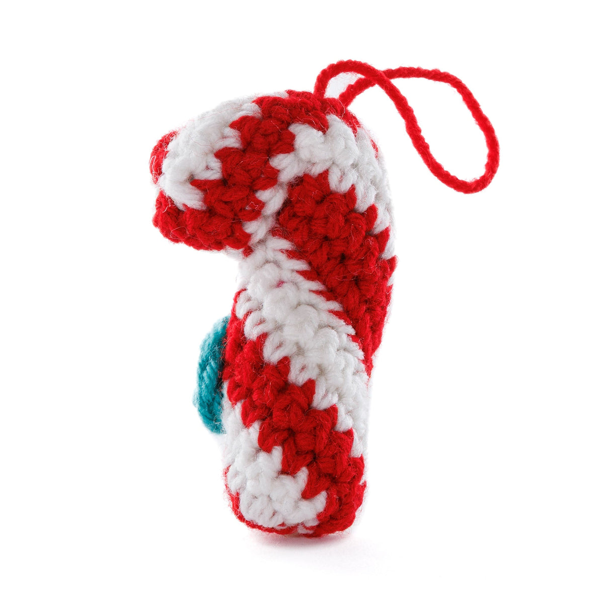 Red Heart Crochet Dandy Cane Amigurumi Pattern | seamed, magic ring