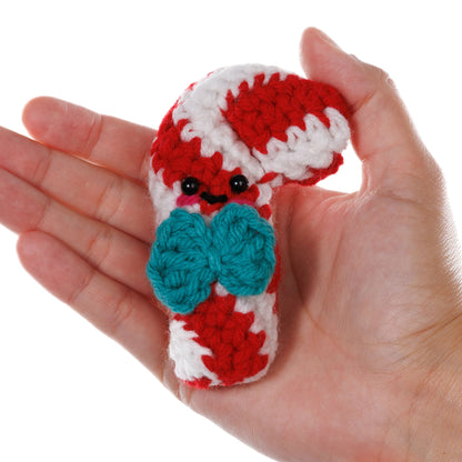 Red Heart Crochet Dandy Cane Amigurumi Pattern | seamed, magic ring