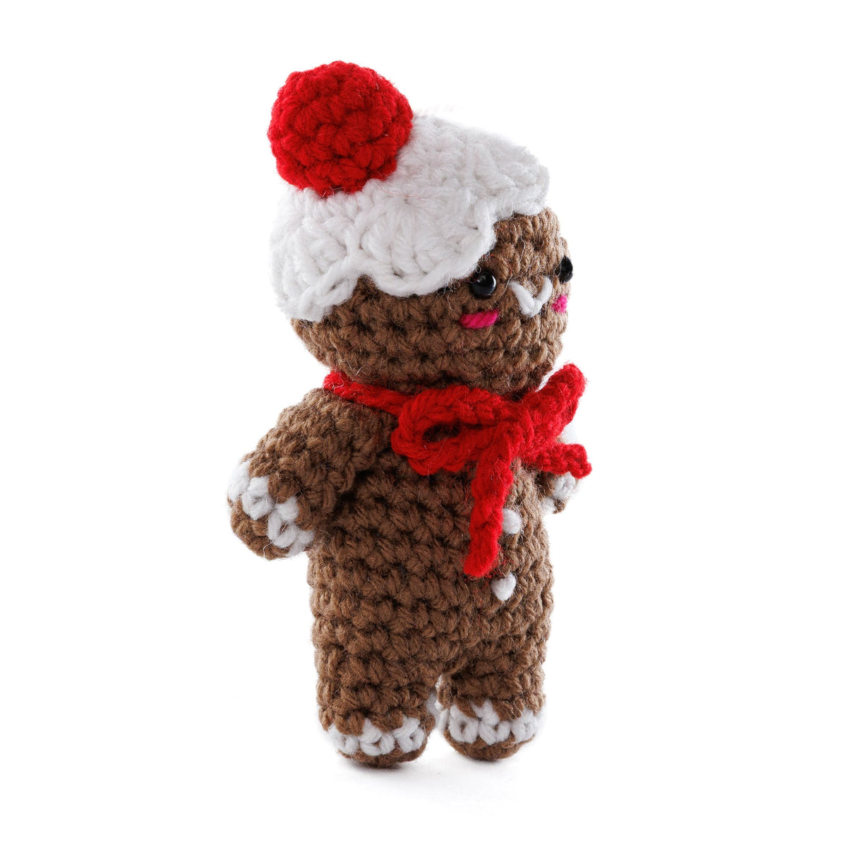 Red Heart Crochet Gingerfella Amigurumi Pattern | magic ring, gift, tree