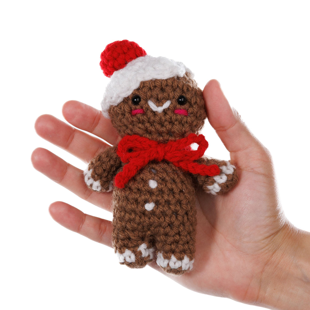 Red Heart Crochet Gingerfella Amigurumi Pattern | magic ring, gift, tree