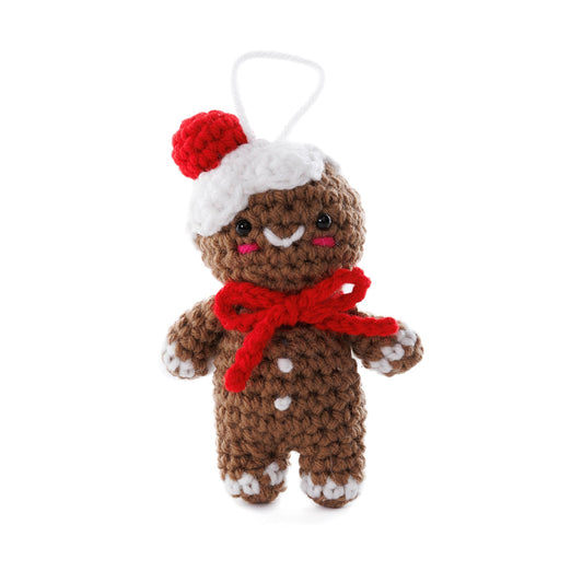 Red Heart Crochet Gingerfella Amigurumi Pattern | magic ring, gift, tree