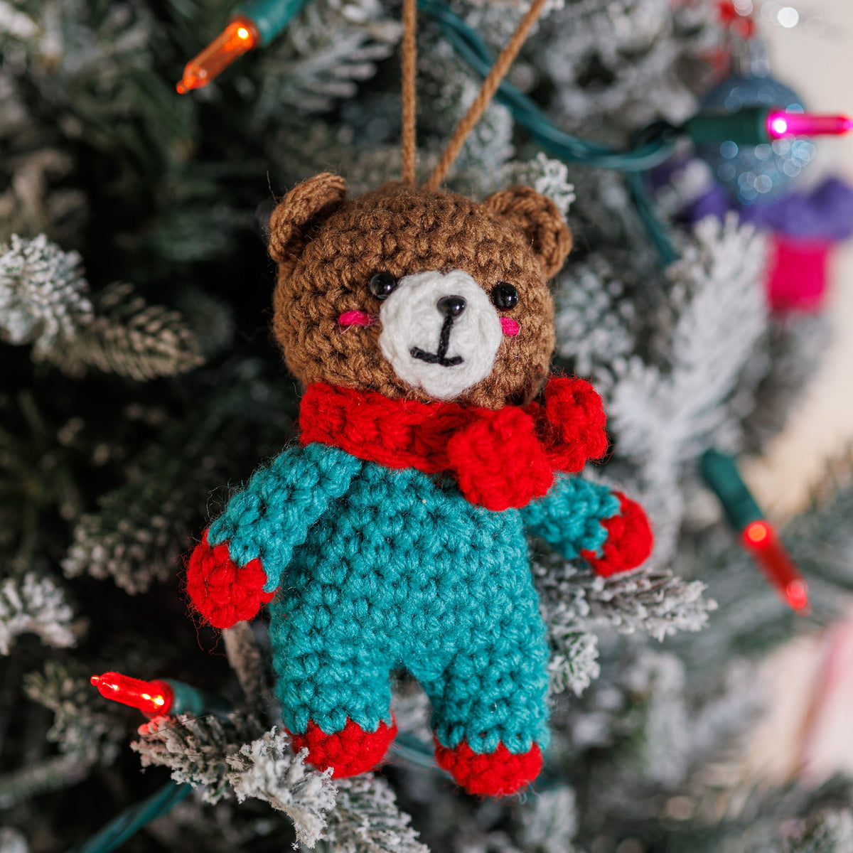 Red Heart Crochet Merry Beary Amigurumi Pattern | increases, tree, ears