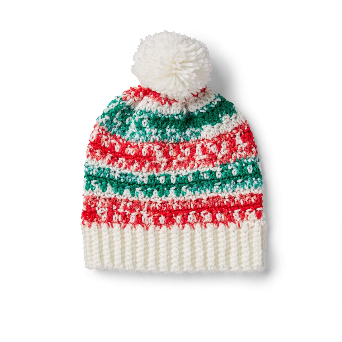 Red Heart Easy Crochet Gifting Hat Pattern | ribbing, Fair Isle, back loop