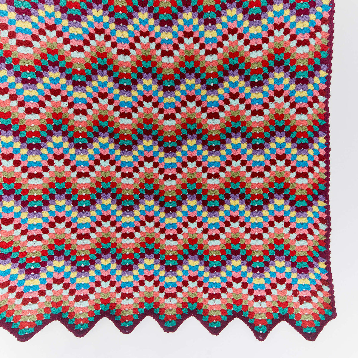 Red Heart Crochet Throw-back Granny Chevron Pattern | colors, shades