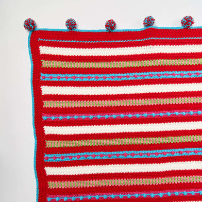 Red Heart Crochet Christmas Morning Striped Throw Pattern | gifts, colors