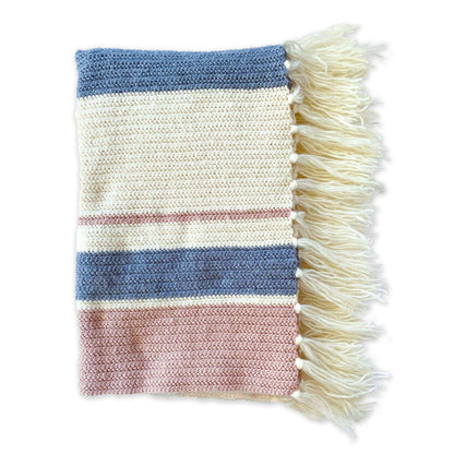 Red Heart Herringbone Mixed Stripes Crochet Throw Pattern | gift, colors