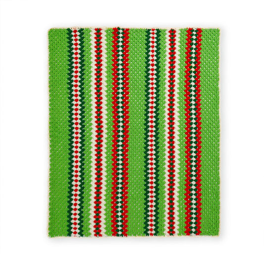 Red Heart Crochet Christmas at Granny's Blanket Pattern | rows, Super Saver