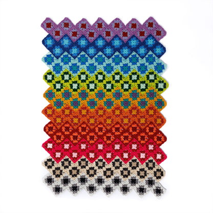Red Heart Crochet Spectrum of Squares Blanket Pattern | rounds, All, colors