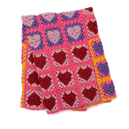 Red Heart Crochet Lots ’O Love Blanket Pattern | colorwork, gift, motifs