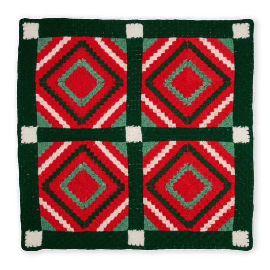 Red Heart Crochet Quilted Classic Christmas Blanket Pattern | All, motifs