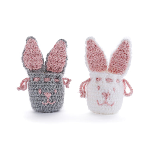Red Heart Crochet Bunny Treat Bag Pattern | sewn on, rows, gift