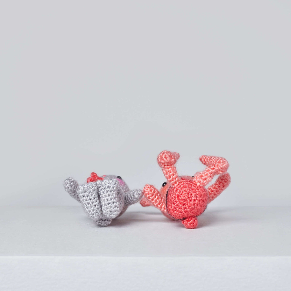 Red Heart Beatrice & Basil Crochet Bunnies Pattern | gift, shelf, desk