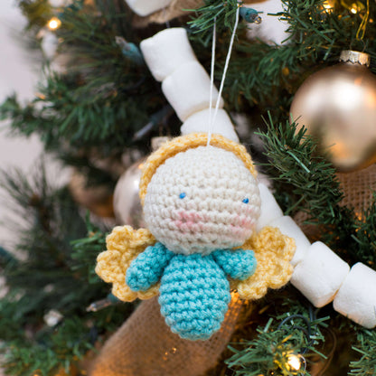 Red Heart Crochet Amigurumi Angel Ornaments Pattern | package tie-on, Décor
