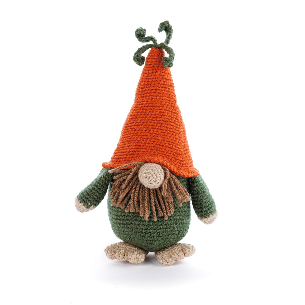 Red Heart Crochet Carrot Gnome Pattern | increases, rounds, Super Saver