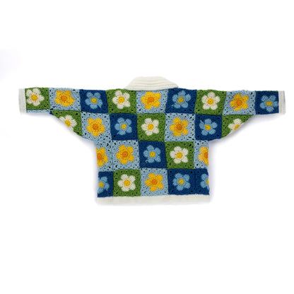 Red Heart Cozy Posies Crochet Granny Cardigan Pattern | All, collar, shades