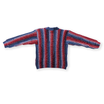 Red Heart Sizzling Stripes Crochet Pullover Pattern | ribbed, gift, colors