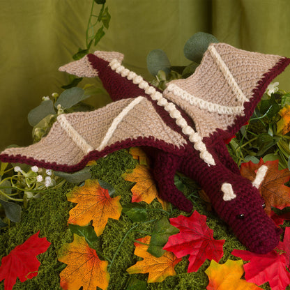 Red Heart I Am Fire Crochet Dragon Amigurumi Pattern | Super Saver, toy