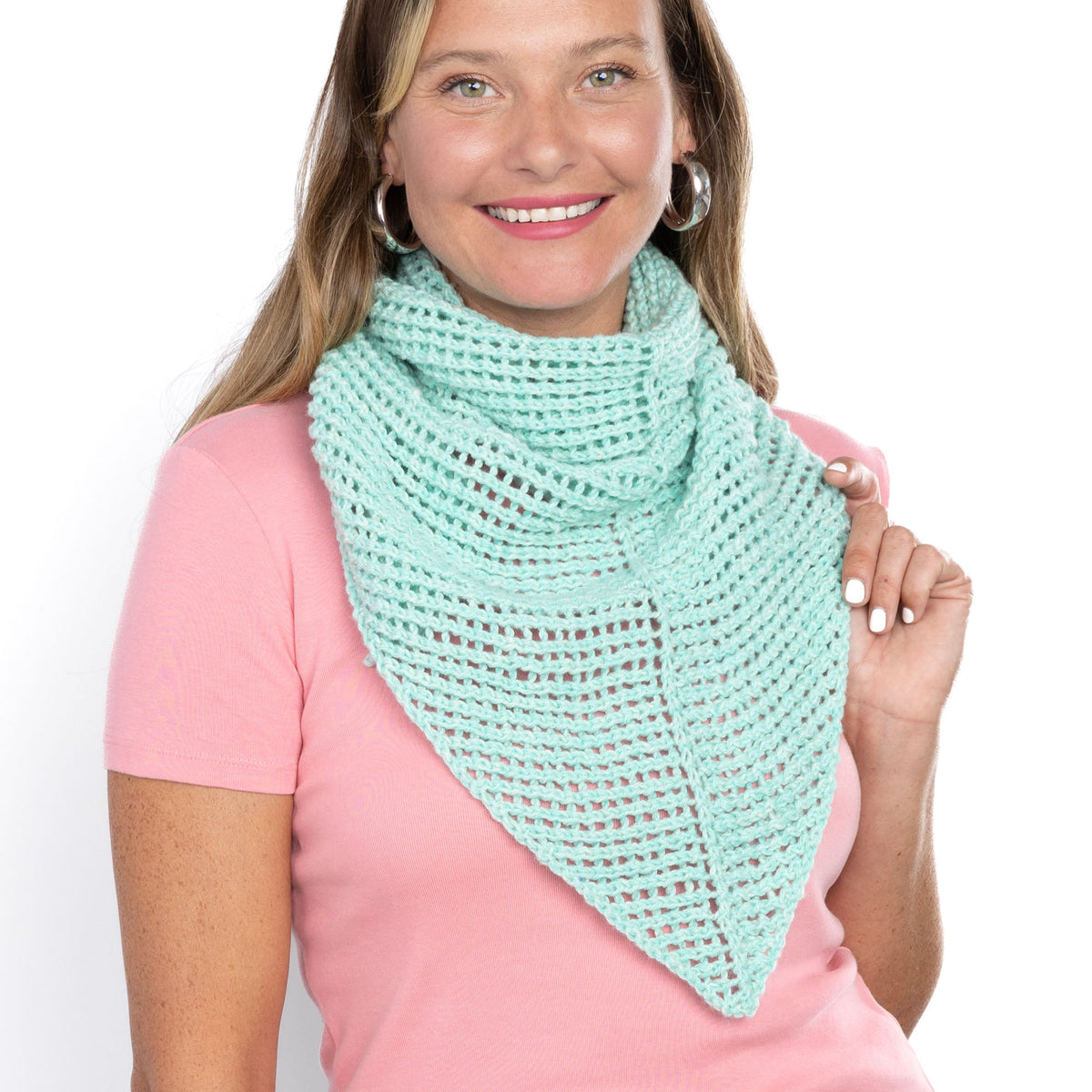 Red Heart Cool Breeze Knit Shawl Pattern | increases, colors, Easy