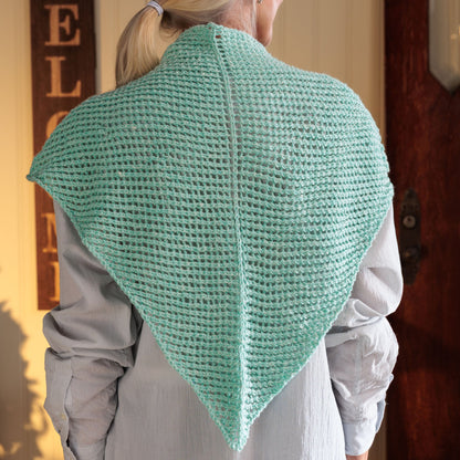 Red Heart Cool Breeze Knit Shawl Pattern | increases, colors, Easy