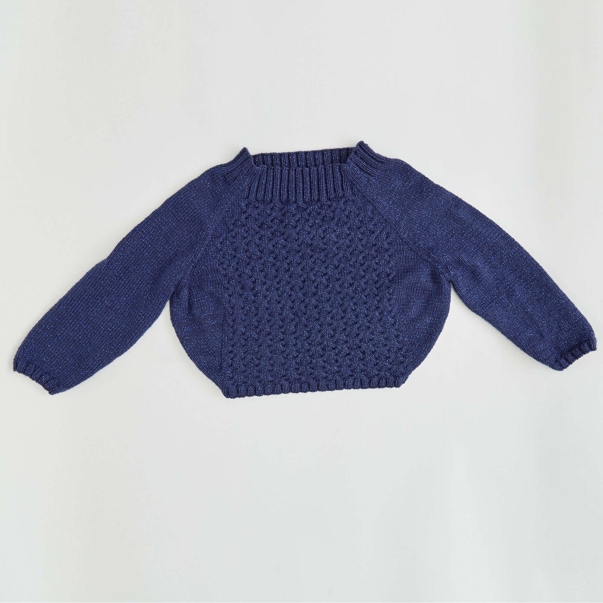 Red Heart Cable Knit Sweater Pattern | With Love Metallic, gift